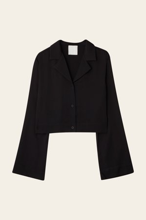 Malina - Cropped shirt - M - Black