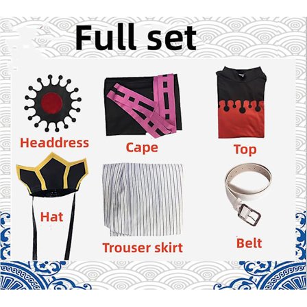 Douma Anime Cosplay Kostume Demon Slayer Twelve Kizuki Top Chord Ghost Japansk Tegnefilm Herre- og Dametøjsdragt