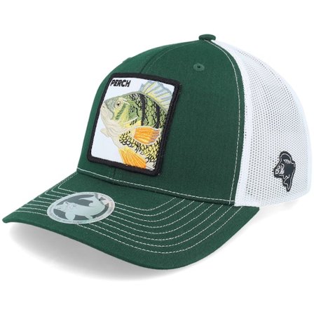 Skillfish - Verde trucker Cappellino - Perch Pro Fishing 112 Split Dark Green/White Trucker @ Hatstore