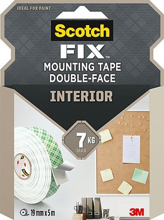 SCOTCH Monteringstape 19mmx5m innendørs 7kg