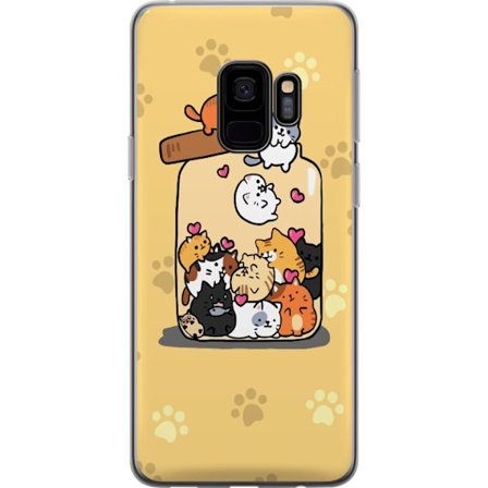 Kompatibelt Mobildeksel til Samsung Galaxy S9 Søte katter i et glass Kawaii Illustrasjon
