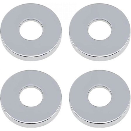 Brusebatteri Roset 4 Stykker Krom Åbningsroset Armatur 26mm (3/4") Rustfrit Stål VVS Roset Flad Lav til Køkken Badeværelse