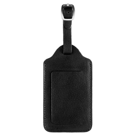 Etiqueta para Bagagem | em Pele de Búfalo de Flor Integral Preto Montreal for Men