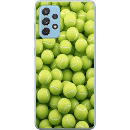 Kompatibel Mobilcover til Samsung Samsung Galaxy A52 5G Mønster af grønne tennisbolde i høj detalje, sporty motiv med gentagende tekstur og stærke
