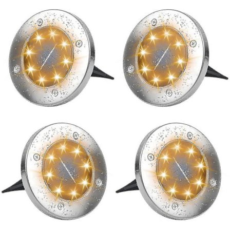 St Udendørs Solcelledrevet Havelampe Med Varm Hvid Led Solcellebelysning Udendørs Til Gangsti Have Terrasse Gård Græsplæne Hvid Hy