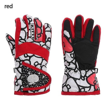 Nye børne vinter varme ensfarvede handsker drenge piger ski lange luffer vindtæt vandtæt tykke varme handsker