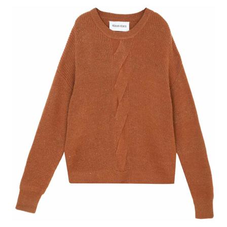 Silvian Heach, Round-neck Knitwear Brązowy, Kobieta, Rozmiar: S