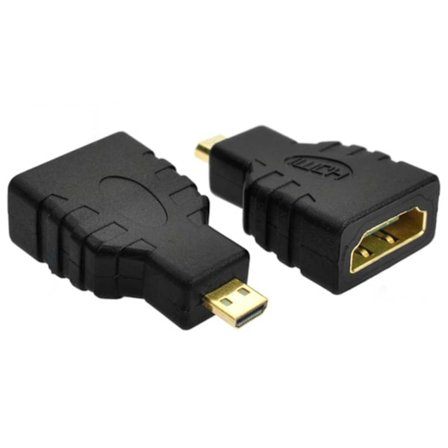 Guldpläterad Micro HDMI till HDMI Adapter 1080p 4K UHD 3D TV