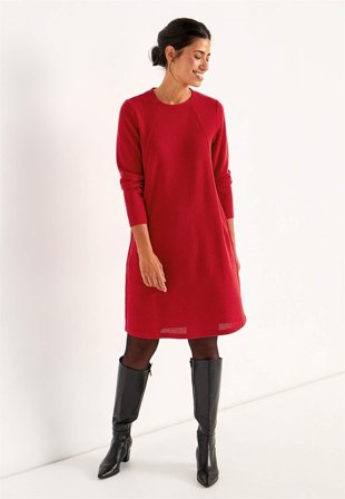 Cellbes of Sweden - Superblød kjole med lommer Beata i rød til damer i størrelse 42/44