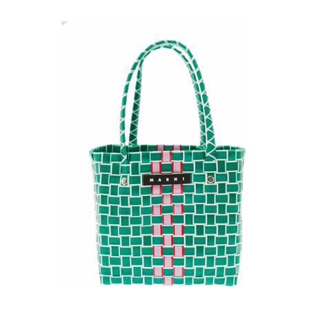 Marni Micro Basket Taske Grøn, Dame Håndtasker, Størrelse: ONE Size
