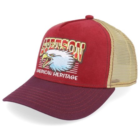 Stetson - Rød trucker Caps - Kids Eagle Head Red/Maroon Trucker @ Hatstore