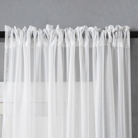 Skira Voile Gardiner Fönster Tyll Draperi VIT - spot rea{xh}