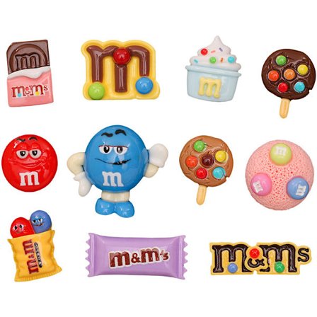 #11 st M-bönor kakor, godis, harts smycken, handgjorda material#