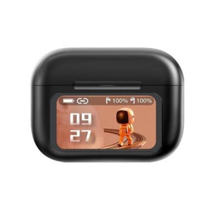 Trådlösa Bluetooth-hörlurar, brusreducerande Bluetooth-hörlurar, fullfärgsskärm in-ear-hörlurar, kompatibla med iPhone och Android.