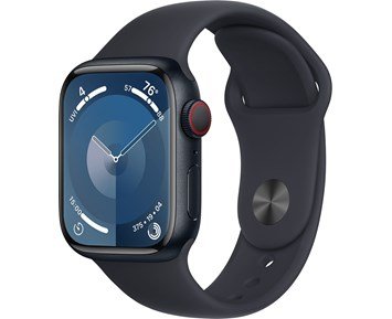 Apple Watch Series 9 GPS + Cellular 45mm Midnight Aluminium Case with Midnight Sport Band - S/M - Fyndvara - Smartare. Ljusare. Mäktigare.