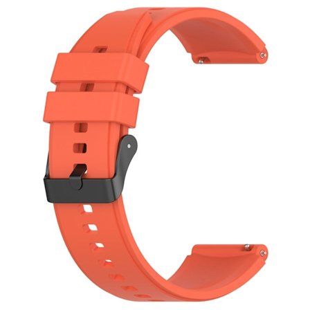 20 mm enkelt klockarmband i silikon för Samsung-klocka med svart spänne - Orange