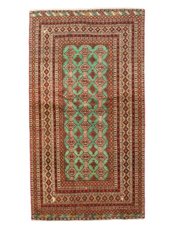 Oriental Turkaman Rug 118X213 Brown/Black Wool, Persia