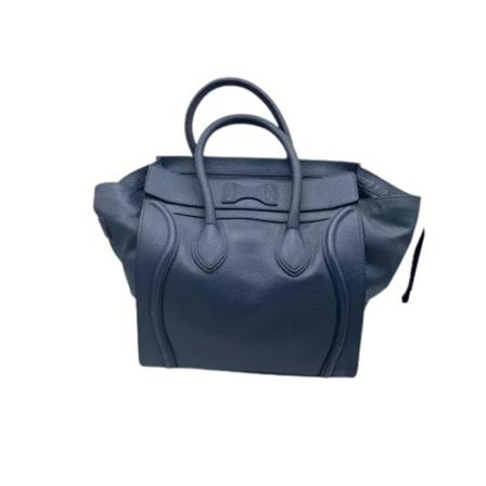 Celine Vintage Pre-owned Leather handTass , Blauw , Dames , Maat: ONE Size Vintage Tassen