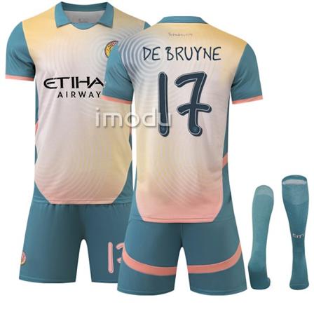 Manchester City Borte Fotballdrakt for Barn med Sokker NO.17 De Bruyne 2024-2025 22