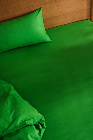 Jotex - Stretchlaken Økologisk Ertegrønn - ZACK - Kjøp Dra-på-laken hos Jotex