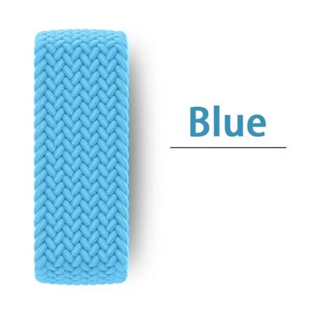 Flätad Solo Loop För Apple Watch Band 44mm 45mm 42mm 40mm 38mm 41mm Ultra 49mm Armband correa iwatch Series 9 SE 8 7 6 5 Rem 7waterblue L