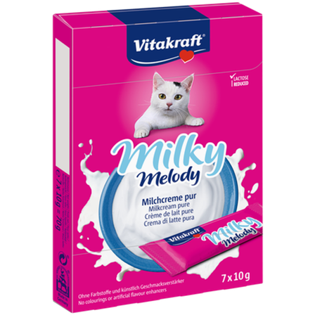 Vitakraft - Milky Melody Pure 70 g x 7 stk. - Katt - Kattegodteri & kattegress - Belønningsgodbiter katt - ZOO.no