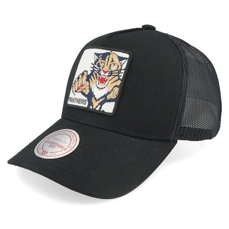 Mitchell & Ness - NHL Zwart trucker Cap - Hatstore Exclusive x Florida Panthers In Your Face Black Trucker @ Hatstore