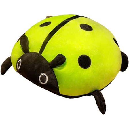 Marihøne leketøy plysj marihøne pute kan også brukes som gulvpute, hvile- og sovepute, som er en perfekt gave til familiemedlemmer (grønn, 15 “)