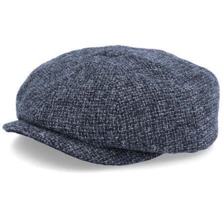 Stetson - Svart flatcap Keps - Hatteras Wool Heather Black Flat Cap @ Hatstore