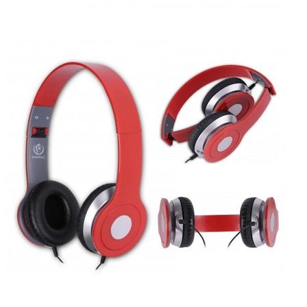 On-ear Hörlurar med Mikrofon Rebeltec City - Röd