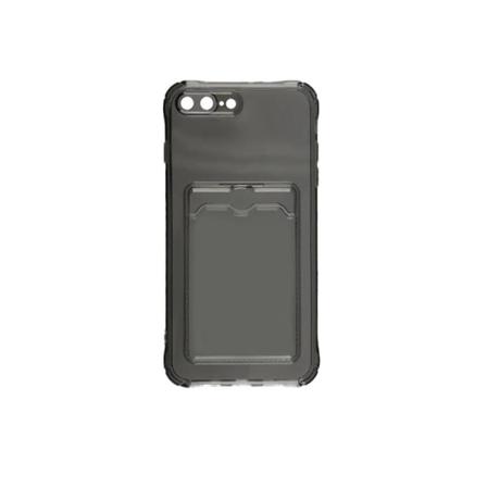 Iphone 7/8 Plus Stöttåligt Skal Med Korthållare - Grå Svart