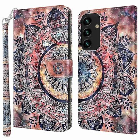 Samsung Galaxy S23+ -puhelin, 3D-iskunkestävä kotelo, taitettava jalusta, puhelimen lompakkokotelo rannehihnalla