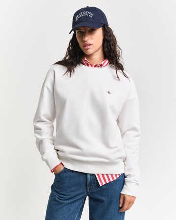 GANT Damen Rundhals-Sweatshirt (XS) Weiß