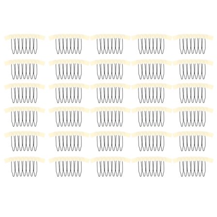 30 Wig Clips i rostfritt stål, 7 tänder, håraccessoarer, beige