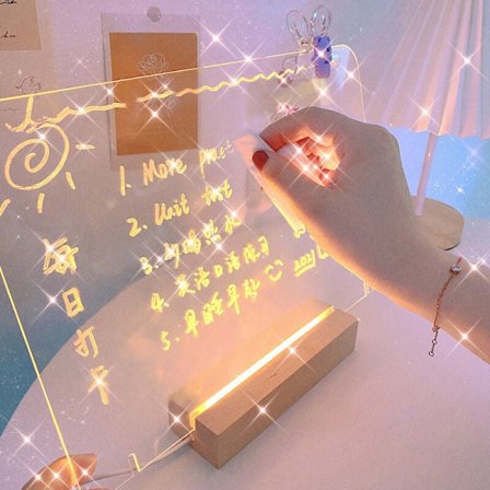 Kreativ genomskinlig akryl anslagstavla babyshower present klisterlappar telefon visitkortshållare skrivbordsdekoration