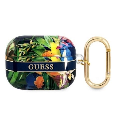 Guess AirPods Pro Skal Flower Strap Collection - Blå