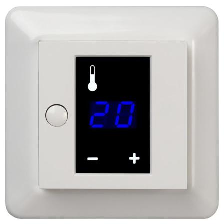 Elko RS Termostat med display, 3600 W, hvit, Varme