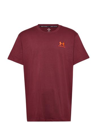 Ua Logo Emb Heavyweight Ss T-shirts Short-sleeved Rød Under Armour
