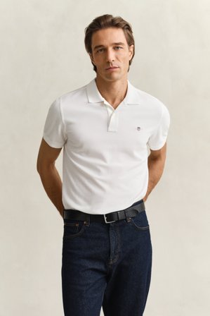 GANT Herren Regular Fit Piqué Poloshirt (5XL) Weiß