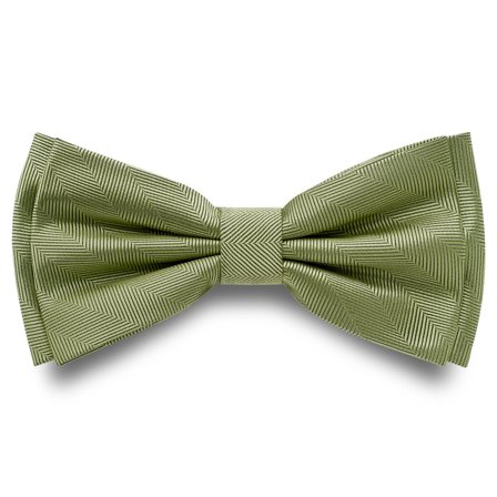 Pajarita de espiga preatada en verde claro para hombres - Pajaritas preatadas