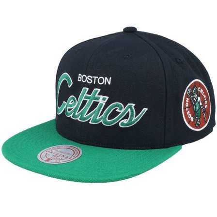 Mitchell & Ness - NBA Svart snapback Keps - Boston Celtics Team Script 2.0 Hwc Black/Green Snapback @ Hatstore