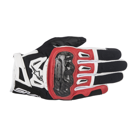 Motorradhandschuhe Alpinestars SMX-2 Air Carbon V2 Carbon Schwarz/Rot/Weiß S