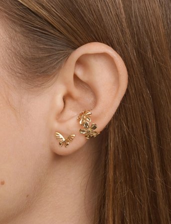 Timi of Sweden Emberly - Mini Butterfly Stud Earrings - Gold - ONE SIZE