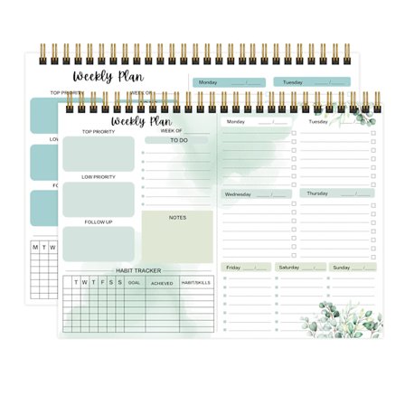 2 stk. Ugentlig to-do-liste Planner 2023-2024 (udateret) Organizer Cale