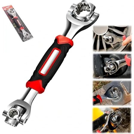 Universel topnøgle, 52-i-1-nøgle 360 graders roterende skraldenøgle værktøj til hjemme- og bilreparation{XH}