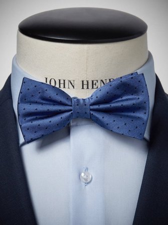 John Henric Men's Blaue Gepunktete Fliege Size Pre-tied