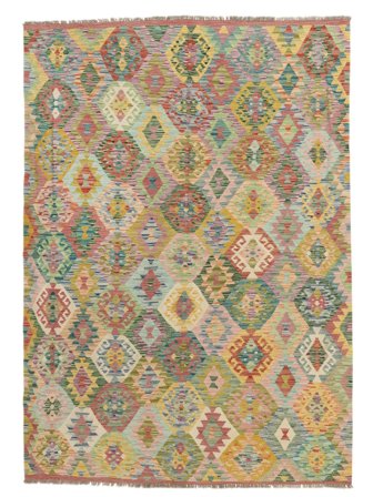 Håndvævet Kelim Afghan Old Style 178X247 Uldtæppe