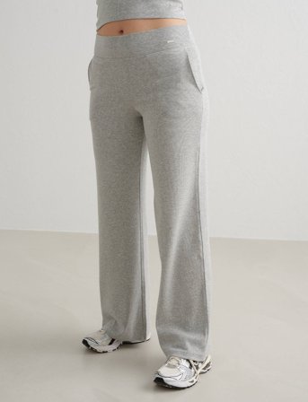 aim ́n Ease Ribbed Wide Pants - Grey - L