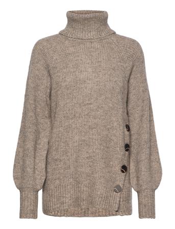 Fqsila-Pu Turtleneck Polotröja Brun FREE/QUENT