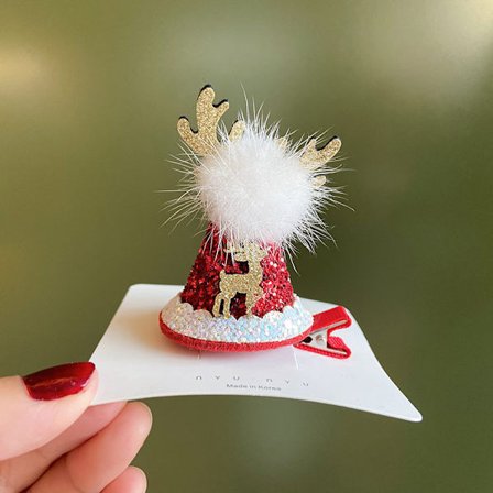 Kahdeksan joulupukin lasten sarvihattuja naisten hiuspidikkeet käsintehtyjä S